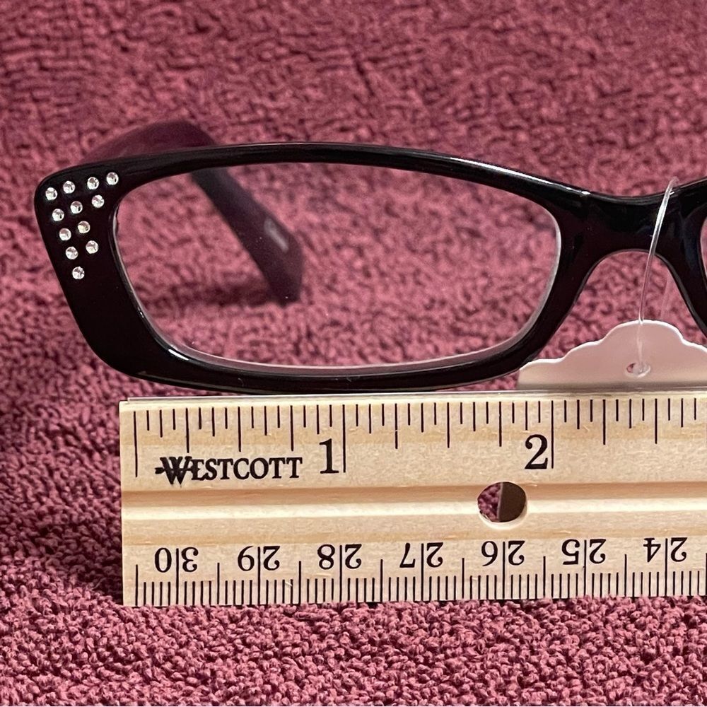 Allen Schwartz ABS Designer Women’s Black Reading Glasses +1.50 NWOB - Picture 6 of 16